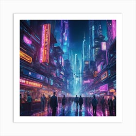 Night Lights 1 Art Print