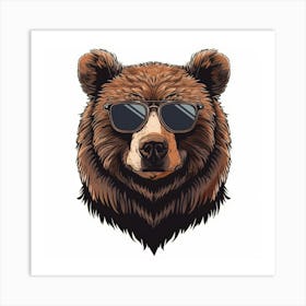 Bear In Sunglasses 1 Art Print