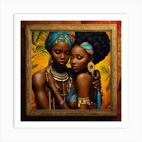 African Love In A Difficult Time Art Print