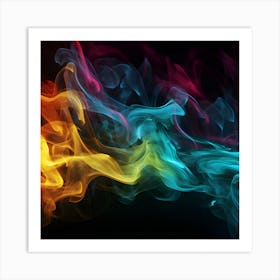 Colorful Smoke Art Print