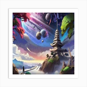 Space Landscape Art Print