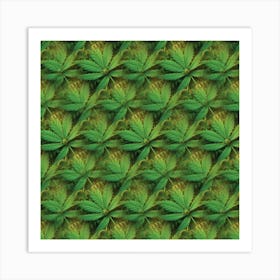 Marijuana Leaf Pattern 1 Art Print