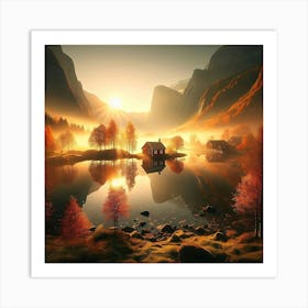 Autumn In Norway Art Print