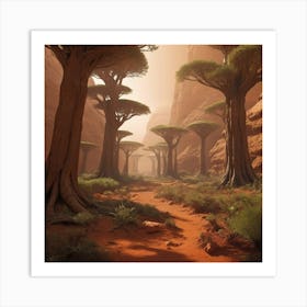 Desert Landscape paintings art print Art Print