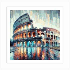 Colosseium in Italy - Painting Art Print