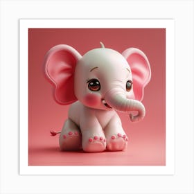 Cute Baby Elephant 4 Art Print