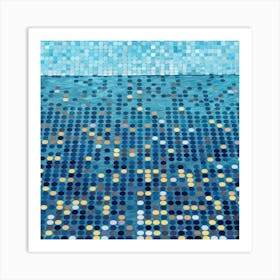 Cyan Oasis Bright Blue Swimming Pool 3 Art Print