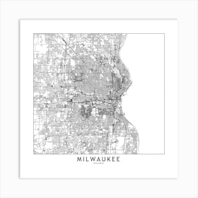 Milwaukee Map Art Print