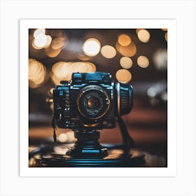 Camera On A Table Art Print