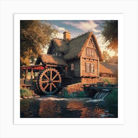 Watermill Art Print