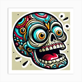 Day Of The Dead Skull 18 Art Print