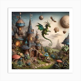 Dragon Castle Art Print