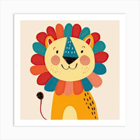 Charming Illustration Lion 1 Art Print