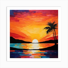 Sunset Painting 9 Art Print