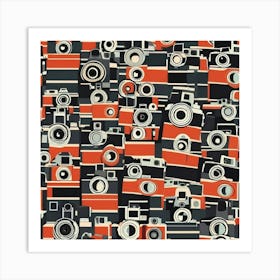 Camera Pattern Art Print