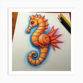 Seahorse 3 Art Print