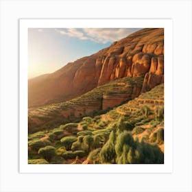 Sunset In Morocco Art Print