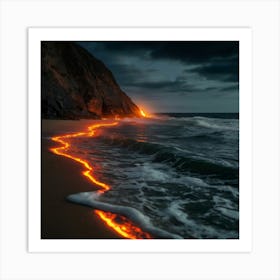 Default Seascapes Beautiful Places Magical World Fire Multico 0 Art Print