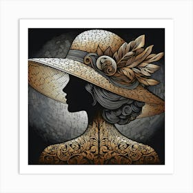 Woman In A Hat 5 Art Print