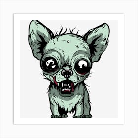 Zombie Chihuahua Art Print