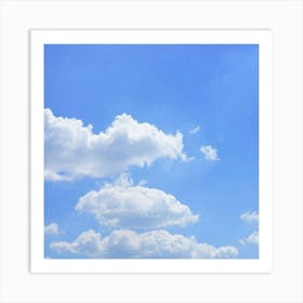 Blue Sky With Clouds Art Print