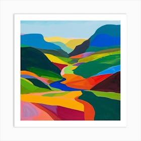 Colourful Abstract Crins National Park France 3 Art Print