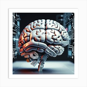 Artificial Intelligence Brain 2 Art Print