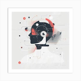 Abstract Portrait Of A Man Art Print