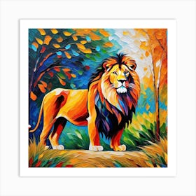 Lion Painting Art Print