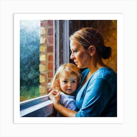 Mother And Child 4 Art Print