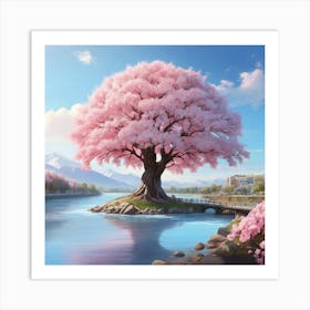 Cherry Blossom Tree 1 Art Print