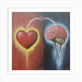 Heart And Brain 1 Art Print
