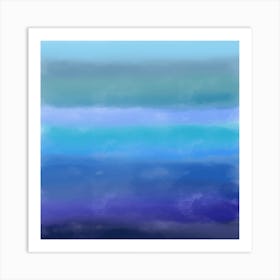 Abstract Watercolor Painting of a Cloudy Sky Art Print