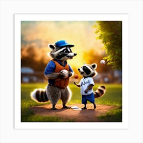 Raccoons Art Print