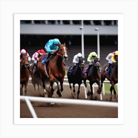 Jockeys Racing 7 Art Print