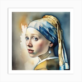 Girl With Pearl Earring Art Print Art Print