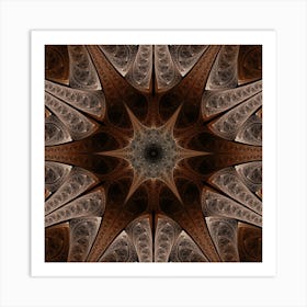 Fractal Abstract Star Pattern Art Print