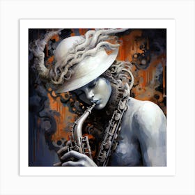 Saxophone Player 14 Art Print