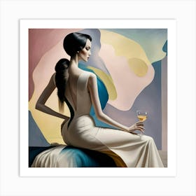 A Striking Modern Painting That Masterfully Incorp Art Print