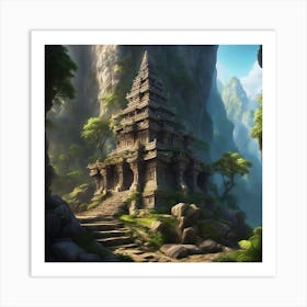 Mountain Temple 3 Art Print