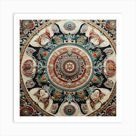 Coptic Textiles With Intricate Embroidery (1) Art Print