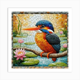 A mosaic bird 1 Art Print