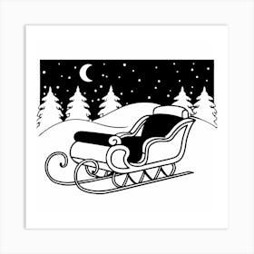 Santa Sleigh 2 Art Print