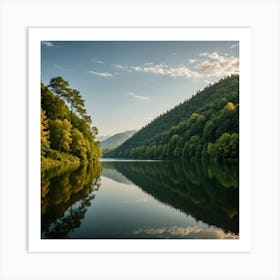 Lake In The Mountains 4 Art Print