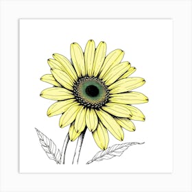 Yellow Sunflower Art Print