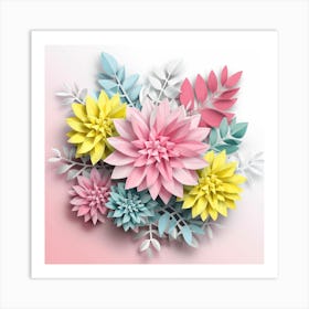 Paper Flowers Art Print