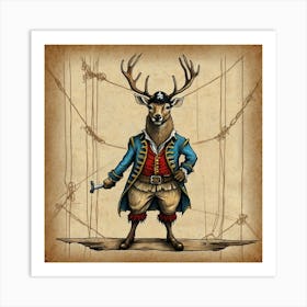 Pirate Deer 6 Art Print