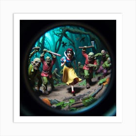 Snow White And The Seven Dwarfs Art Print