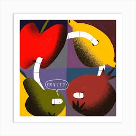 Fruity Square Art Print