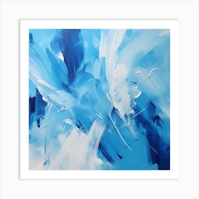 Abstract Blue Painting 1 Art Print